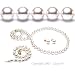 Jewelry : AAA Quality 3-Piece Round 7-7.5mm White Akoya SaltWater Cultured Pearl Necklace & Bracelet & Earrings