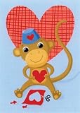 Monkey Valentine - Garden Flag by Toland