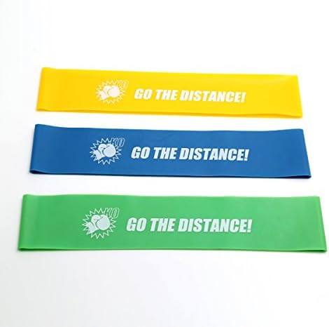 Kayo Sports Set of 3 x 10" Loop Bands - Stretch Bands - Fitness Bands - Resistance Bands - Good for Home Gym Workout Yoga Pilates Physical Therapy Strengthening Training for Legs Hip Shoulders Chest Arms - 100% Natural Elastic Latex Band