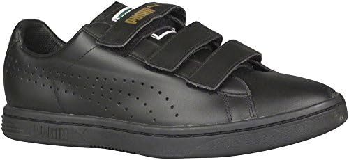 Puma Court Star Velcro Mens Size 10 Black Leather Sneakers Shoes UK 9 EU 43