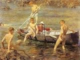 H. Tuke - Ruby Gold and Malachite Size 30x24 - H. Tuke Art Print Poster 30 x 24