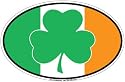 Shamrock and Irish Flag Car Magnet