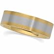14K Two-Tone Gold Wedding Band For Men and Women - Size 8.5