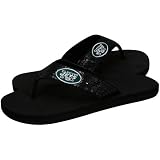 NFL New York Jets Ladies Black Sequin Strap Flip Flops (5/6)