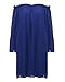 ZANZEA Women's Sexy Off Shoulder Chiffon Lace Ruffle Sleeve Blouse Mini Dress Summer Beach Cover Up Sundress Royal Blue XL
