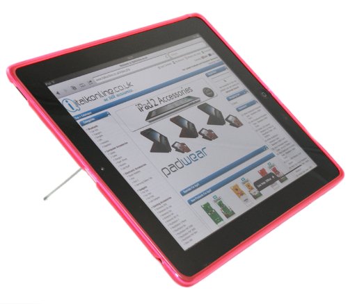 Best Price iTALKonline PINK ELITE Part Gel Crystal/Hybrid Soft Hard Case Cover Protector with DeskTop Stand Horizontal for Apple iPad 2 2nd generation (Wi-Fi and Wi-Fi + 3G) 16GB 32GB 64GB