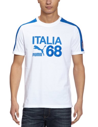 PUMA Herren T-shirt Football Archives T7 Ringer, white-figc, M, 740805 02 Preisvergleich