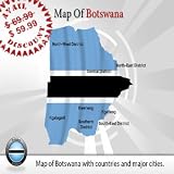 Editable Botswana Powerpoint Map - Botswana Powerpoint Template