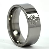 New Titanium Ring Fleur-de-Lis Bands Jewelry Free Sizing