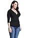 LookbookStore Women's Plus Size Crossover Faux Wrap Ruched Pullover Blouse Shirt