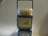 Natural Beeswax- Natural Colors-Chanukah Candles In Blue Basket