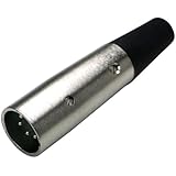 Switchcraft A4M 4-Pin Male XLR Cable Mount Plug, Nickel Finish