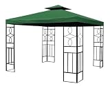 Gartenpavillon 3x3m Pavillon Romantika Pavillion GRÜN