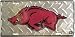 LP - 937 Arkansas Razorbacks Toolbox Silver Diamond Cut College License Plate - 2571