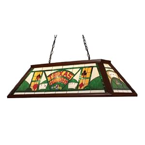 Tiffany Game Room Texas Holdem Theme Chandelier Finish: Dark Mahogany Wood