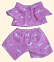 8008 - Pink Cloud Flannel Pj's fit Webkinz, Shining Stars and 8"-10" Stuffed Animals