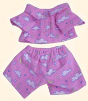 8008 - Pink Cloud Flannel Pj's fit Webkinz, Shining Stars and 8-10 Stuffed Animals