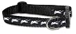 Designer Rat Cat Collar - Black and White Trim on Black Collar - Medium - Made in USA