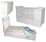 Daphne 4-in-1 Crib n Bed In White Finish By AFG Baby Furniture