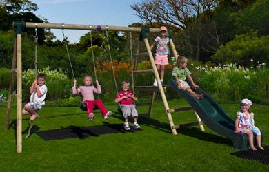 Plum Baboon Wooden Pole Activity Centre