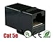 Ziotek, CAT5E in-Line Faceplate Coupler, 68IL-05-C5E2-BK, Black