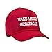 MAKE AMERICA GREAT AGAIN! - Trump 2016 Adjustable Cap with Rope Front, Beautiful Embroidered Text (Red)