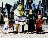 Signed Shrek 8x10 By Mike Myers, Cameron Diaz, Eddie Murphy, John Lithgow Photo