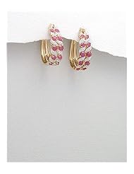 Gem Stones Earrings In 92.5 Sterling Silver