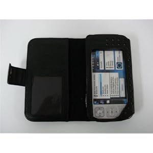 Black Prima Premium Leather Book Style for Nokia N800