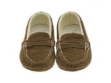 Beba Bean - Baby Penny Loafer - Tan Leather/Cotton Soft Infant Shoes