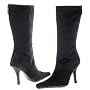 DIVERSE Samantha Womens Leather Dress Boots Shoes Heels Black