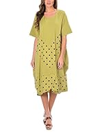 100% lino Vestido Josy (Verde Claro)