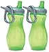 Munchkin Mighty Grip 12oz Toddler Sports Bottle, Green, 2-Pack