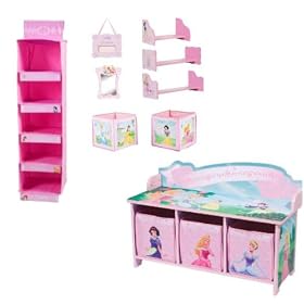 Disney Princess Room Accessories Decor with Storage Bench and Closet Organizer by Delta