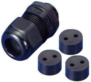 Morris 22237 Multi Conductor Cable Gland, Nylon, NPT Thread, 1/2" Thread Size, 2 Holes, 0.157"-0.240" Cable Size by Morris Product