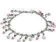 Silver Stone Bracelet with Italian Beads, Size: 7.5"