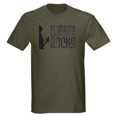 Climbing ROCKS Sports Dark T-Shirt by CafePress