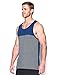 Under Armour Men's UA Tri-Blend Tank Top Greyhound Heather/Royal/Stealth Gray Large