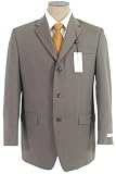 Review Calvin Klein  / Calvin Klein Mens Single Breasted 3 Button Solid Taupe Wool Suit - Size 36R
