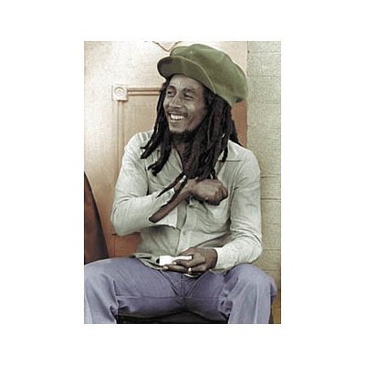 (24x36) Bob Marley (Sitting, Rolling Joint) Music Poster Print
