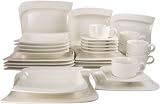 Creatable 187124 Kombiservice Vague 30-teilig, wei&szlig;