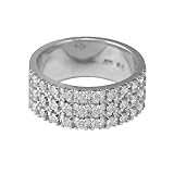 14K White Gold 5/8 ct. Machine Set Diamond Wedding Band (F-G Color, VS Clarity)