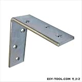 フジテック 補強金物　ユニクロ特厚金折　32ｍｍ巾　（両面皿取り穴） ユニクロメッキ 150ｘ150(mm) （13064）