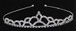 Quinceanera Tiara - Silver Toned - 1 and 1/4in.