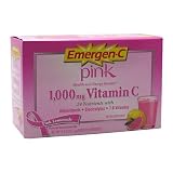 Emergen-C Health and Energy Booster Pink Lemonade, 30-Count, 0.3-Ounce Packets