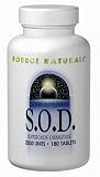 S.O.D. 2000 Units 180 Tabs ( Superoxide Dismutase ) Source Naturals
