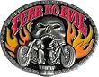 Men's FEAR NO EVIL Punk Rock Metal Belt Buckle