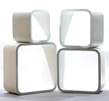 Lounge Cuben Regale Quadra, weiss 4 er Set