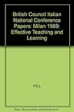 Effective teaching and learning : 1989 Milan conference