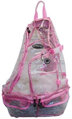 Clear Plastic Heavy Duty Backpack BP002CLR-Pnk